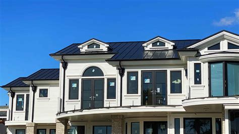 bronze metal roof on white house|white colored aluminum roof sheet.